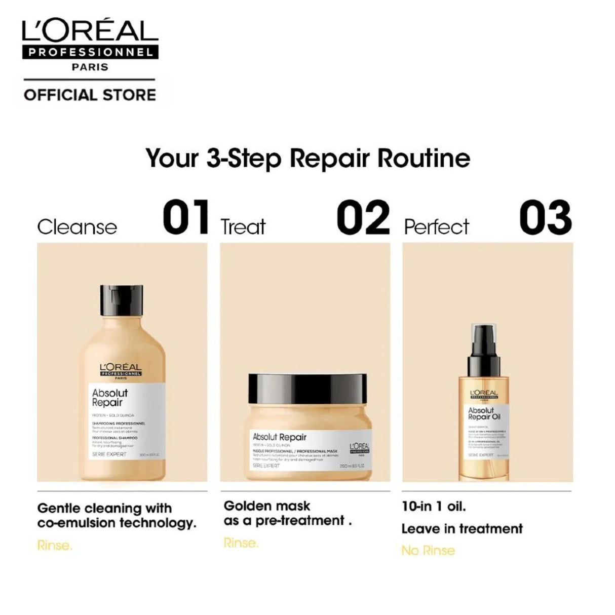 Absolut Repair Instant Resurfacing Golden Mask-L’Oréal Professionnel