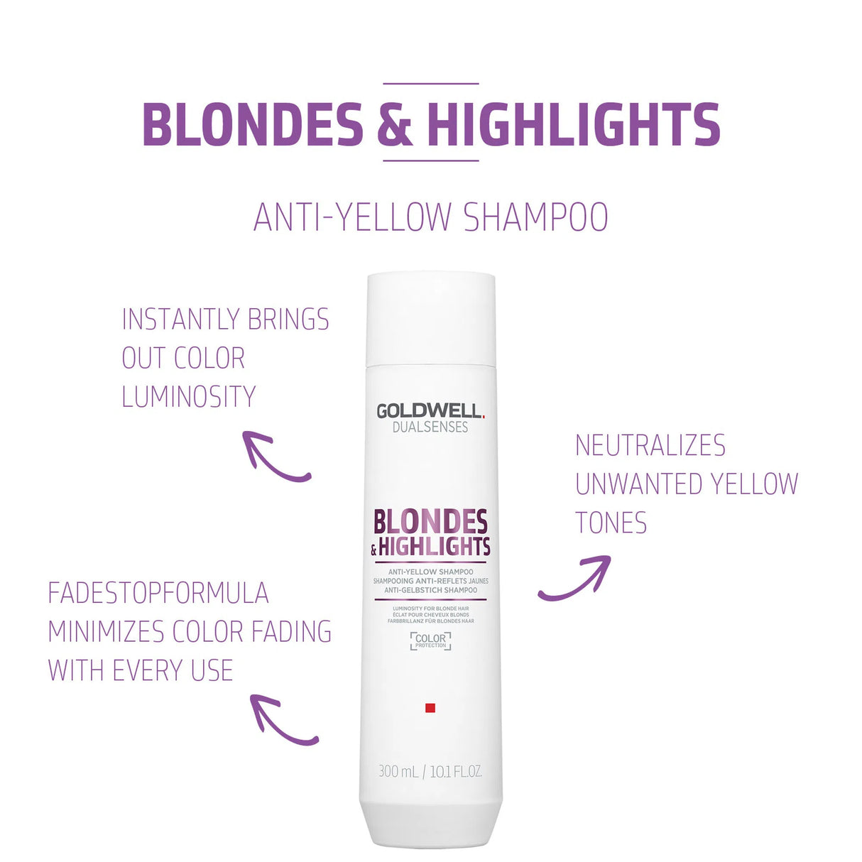 Blondes + Highlights Anti-Yellow Shampoo-Goldwell