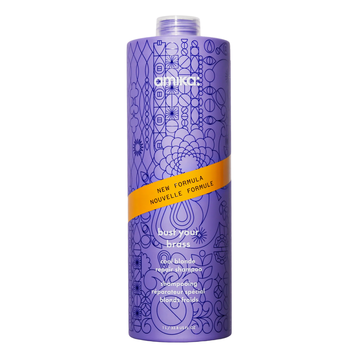 Bust Your Brass Cool Blonde Repair Shampoo-Amika