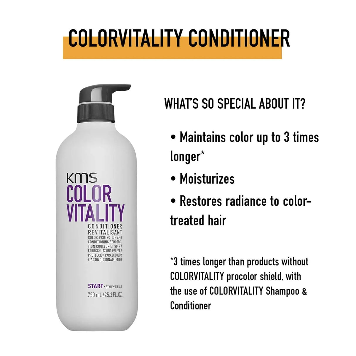 Colorvitality Shampoo + Conditioner 750ML Duo-KMS