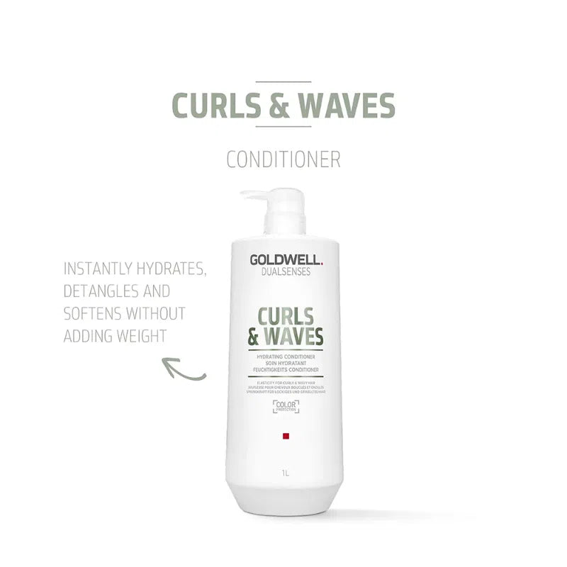 Curls + Waves Shampoo + Conditioner 1L Duo-Goldwell