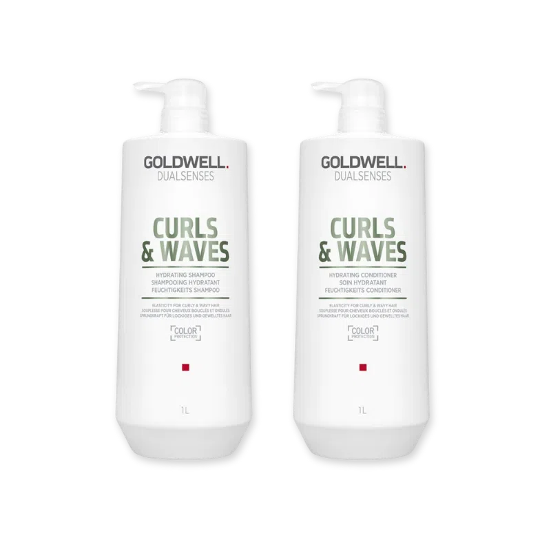 Curls + Waves Shampoo + Conditioner 1L Duo-Goldwell