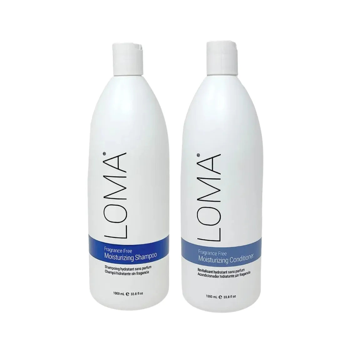 Fragrance Free Moisturizing Shampoo + Conditioner 1L Duo-LOMA