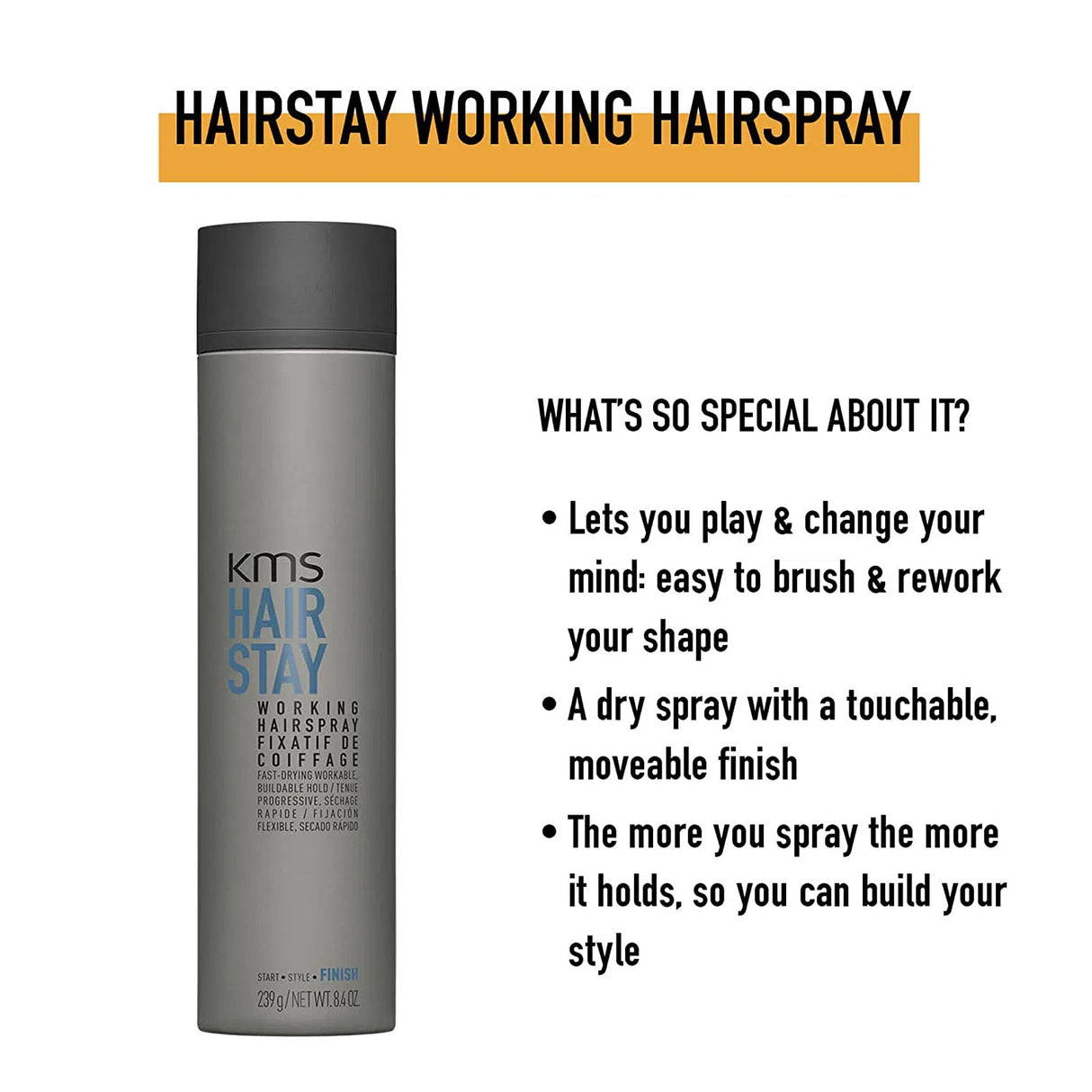 Hairstay Working Hair Spray-KMS