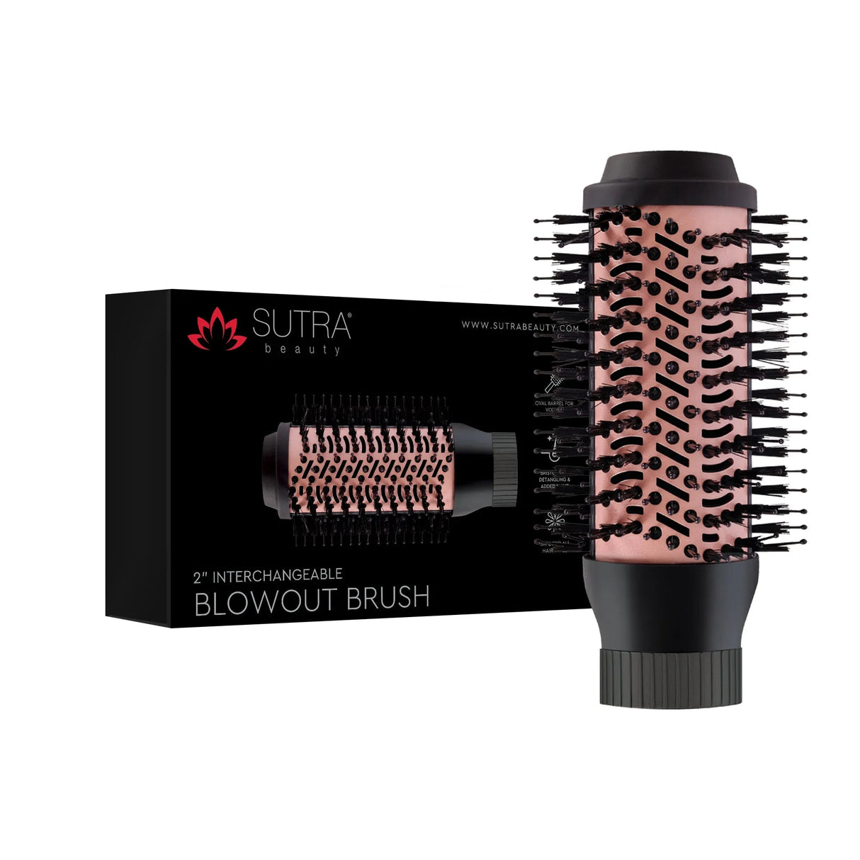 Interchangeable Blowout Brush Attachment Rose Gold-Sutra