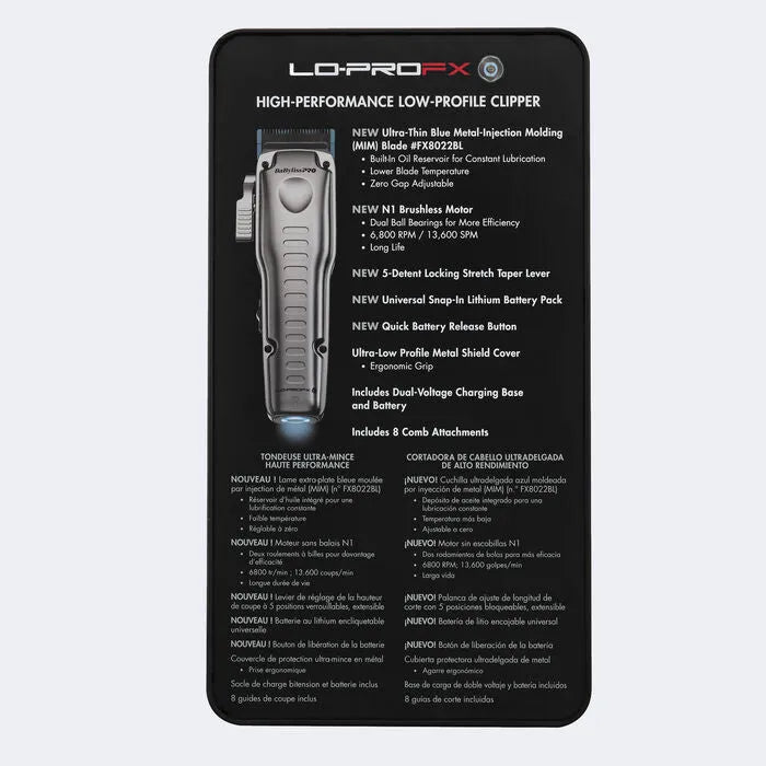 LoPro FX-ONE Clipper - BLACK - FX829-BabylissPro
