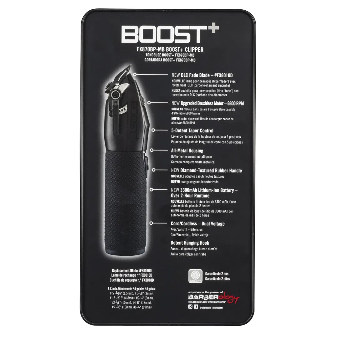 Matte BlackFX Boost+ Clipper-BabylissPro