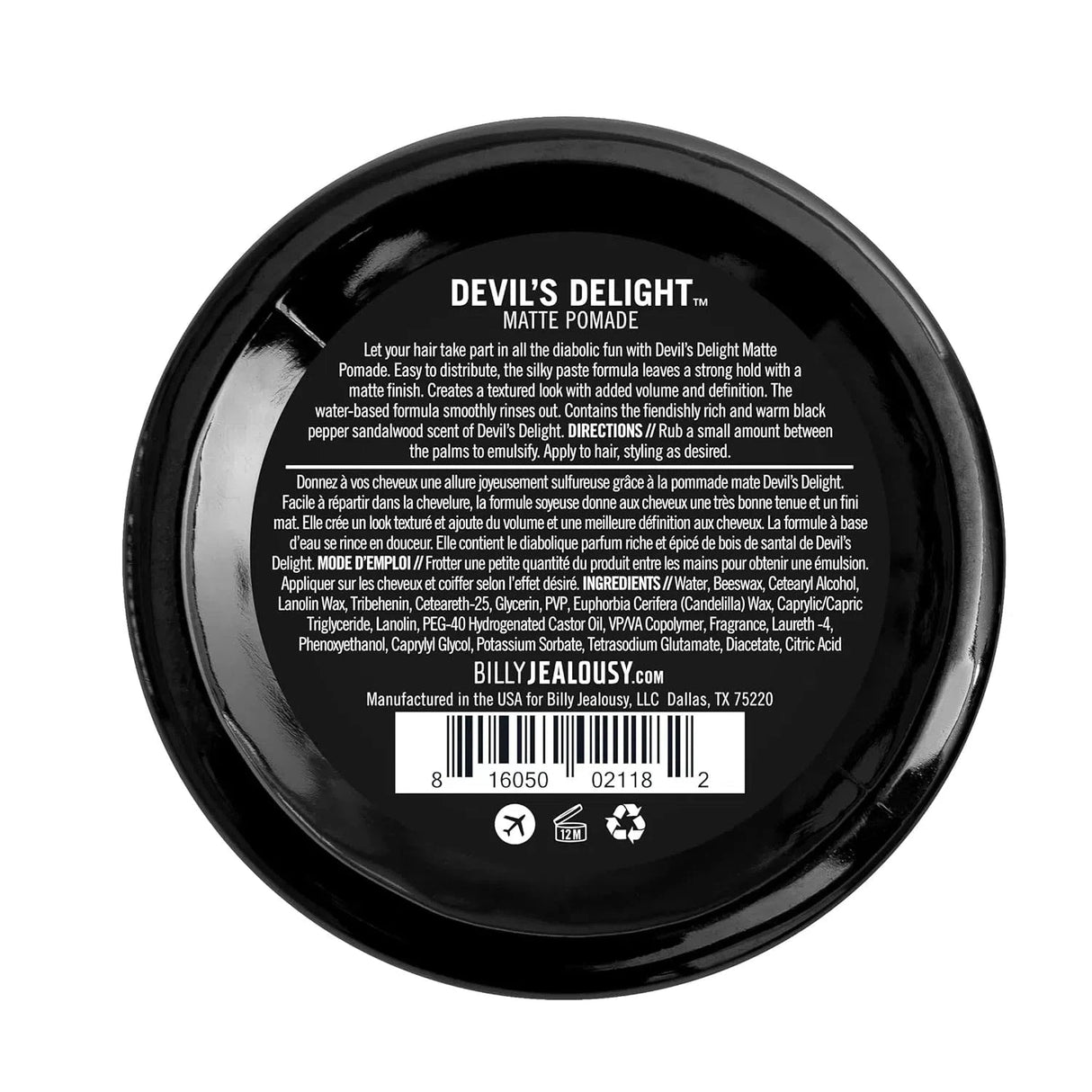 Matte Hair Pomade Devils Delight-Billy Jealousy