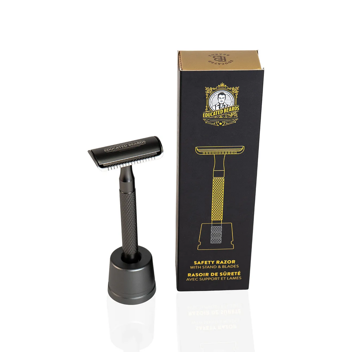 Safety Razor & Stand + 10 Blades-Educated Beards
