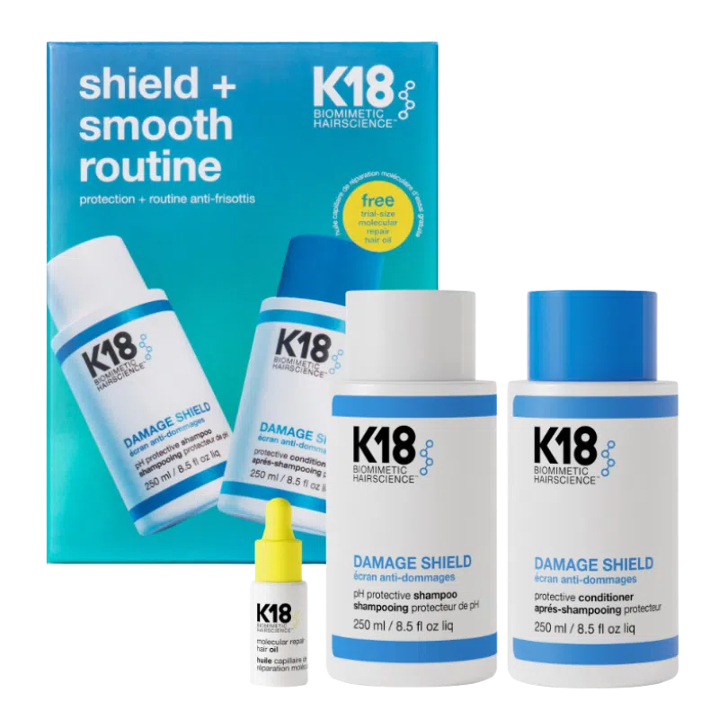 Shield + Smooth Routine-K18 Biomimetic Hairscience