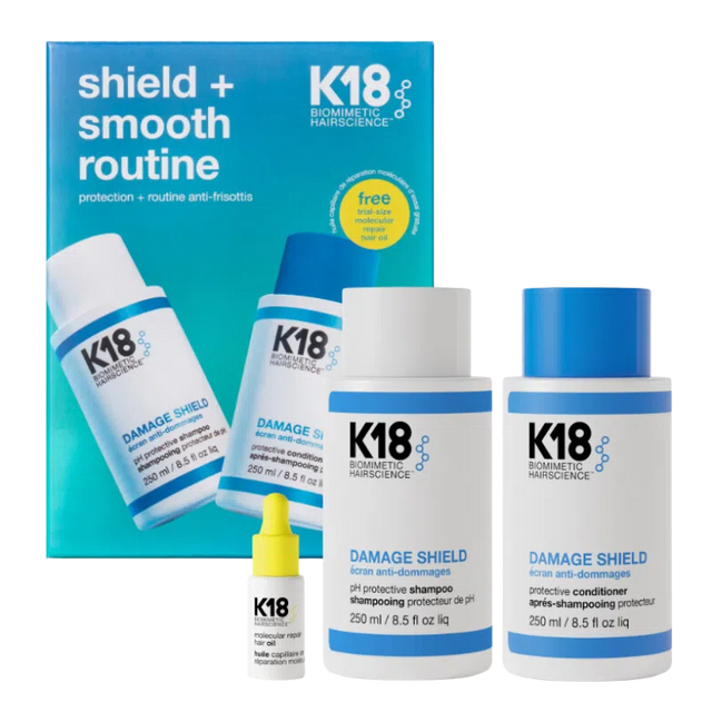 Shield + Smooth Routine-K18 Biomimetic Hairscience