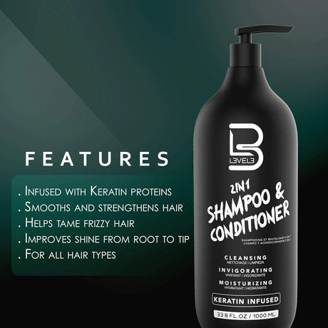 2 In 1 Shampoo & Conditioner-L3VEL3