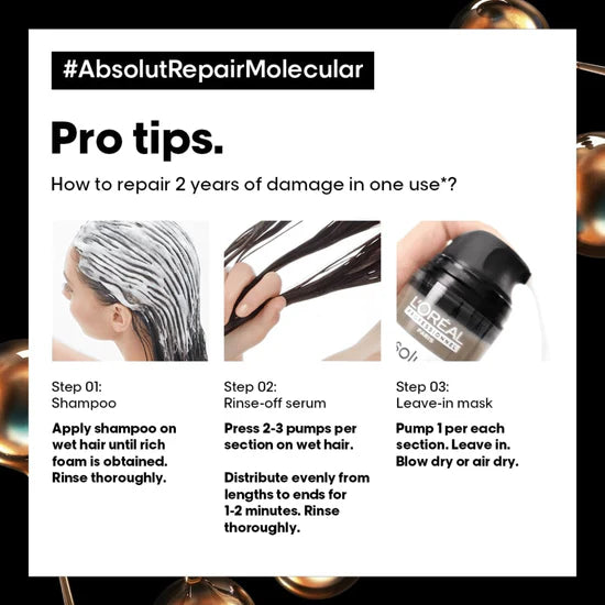 Absolut Repair Molecular Professional Leave-In Mask-L’Oréal Professionnel