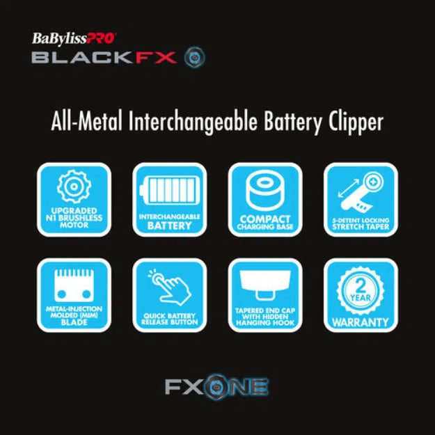 Blackfx Clipper With Fx-One Battery System - FX899MB-BabylissPro