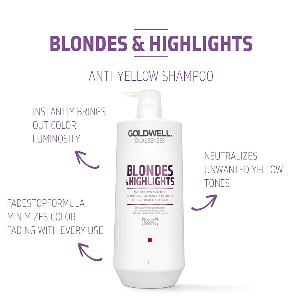 Blondes + Highlights Anti-Yellow Shampoo-Goldwell