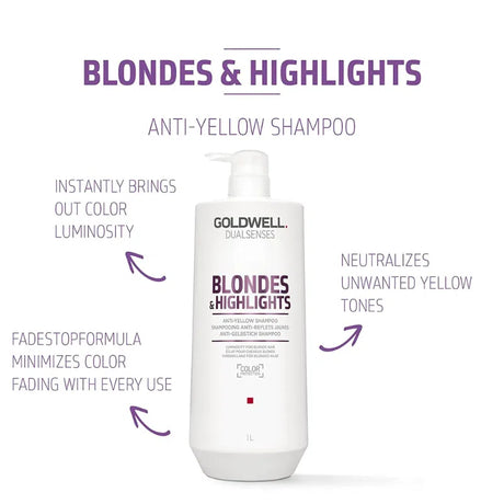 Blondes + Highlights Shampoo + Conditioner 1L Duo-Goldwell