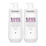 Blondes + Highlights Shampoo + Conditioner 1L Duo-Goldwell