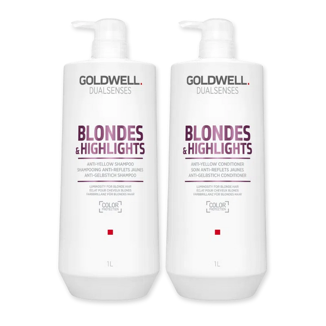 Blondes + Highlights Shampoo + Conditioner 1L Duo-Goldwell
