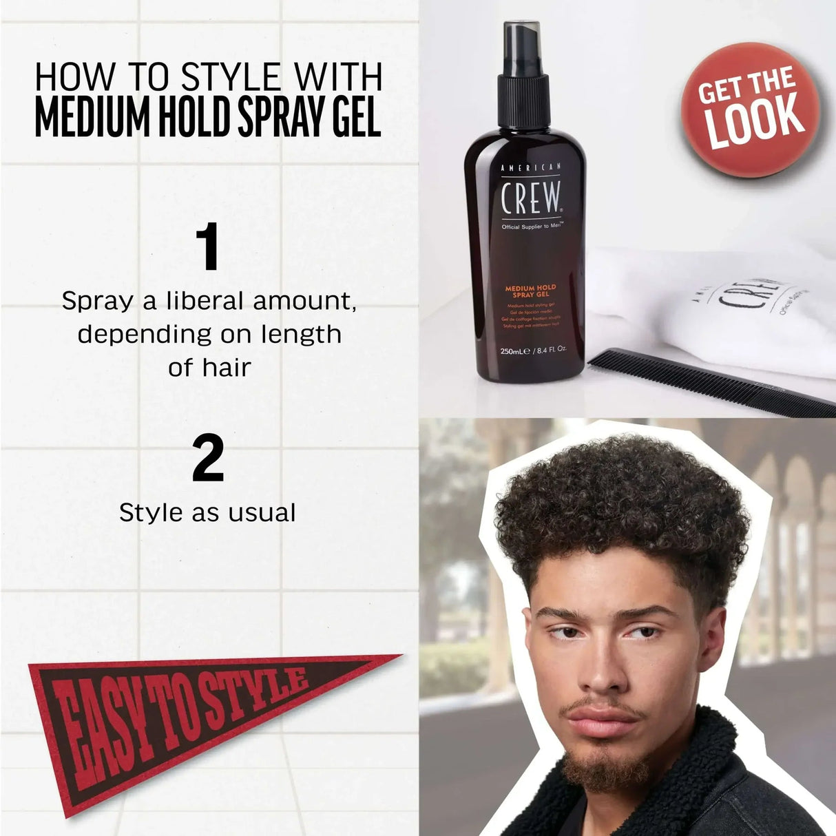 Classic Medium Hold Spray Gel-American Crew