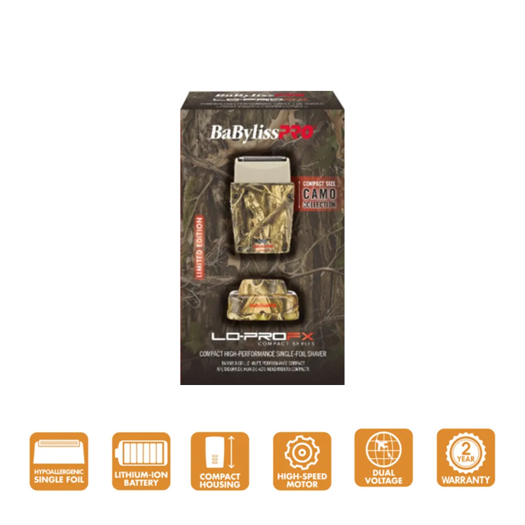Compact Lo-Pro Single-Foil Shaver - CAMO - FXLPFS1CAM-BaBylissPRO
