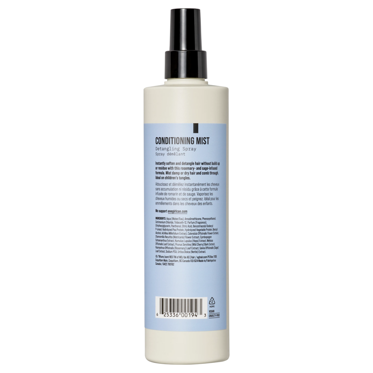 Conditioning Mist Detangling Spray-AG Care