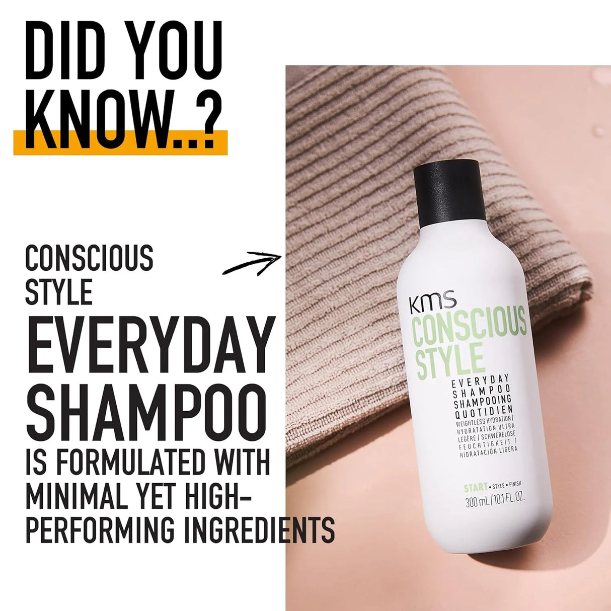 Conscious Style Everyday Shampoo + Conditioner 750ML Duo-KMS
