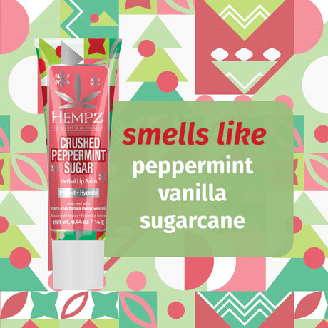 Crushed Perppermint Sugar Herbal Lip Balm - Limited Edition-Hempz