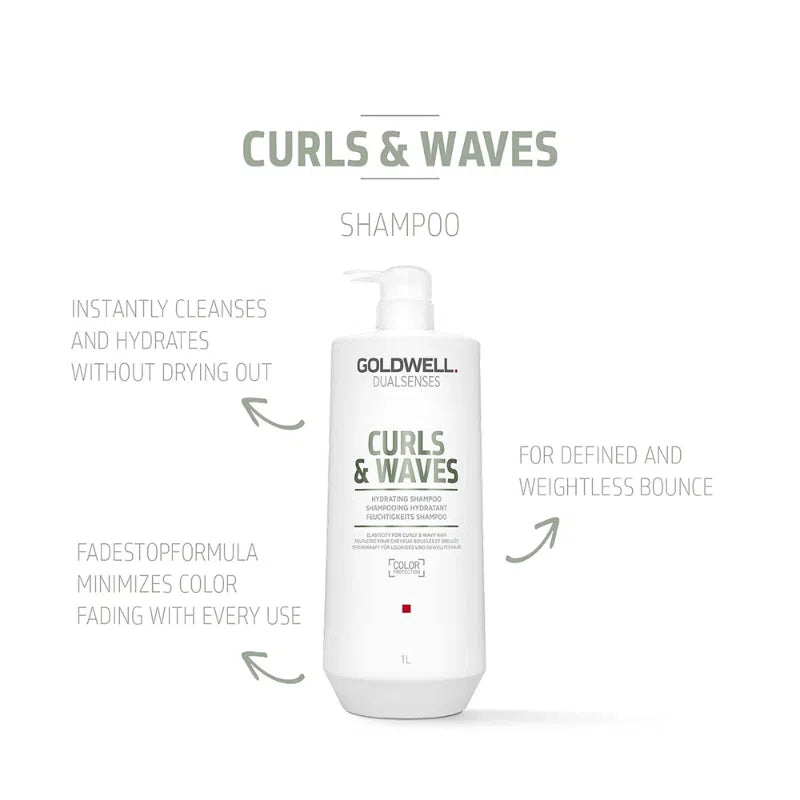 Curls + Waves Shampoo + Conditioner 1L Duo-Goldwell