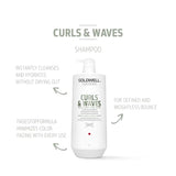 Curls + Waves Shampoo + Conditioner 1L Duo-Goldwell