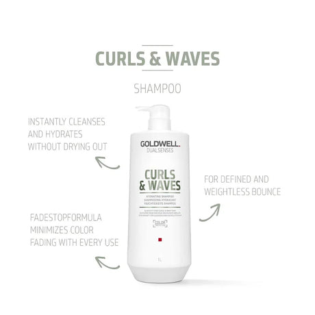 Curls + Waves Shampoo + Conditioner 1L Duo-Goldwell