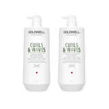Curls + Waves Shampoo + Conditioner 1L Duo-Goldwell