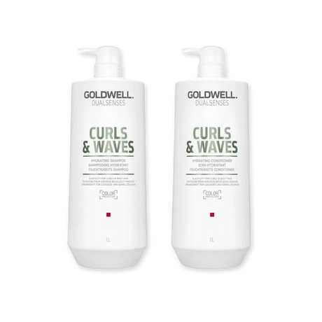 Curls + Waves Shampoo + Conditioner 1L Duo-Goldwell