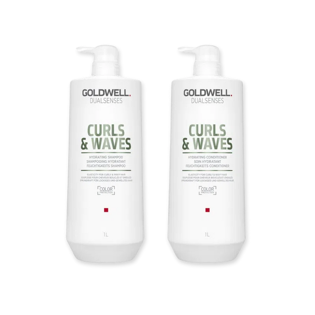Curls + Waves Shampoo + Conditioner 1L Duo-Goldwell