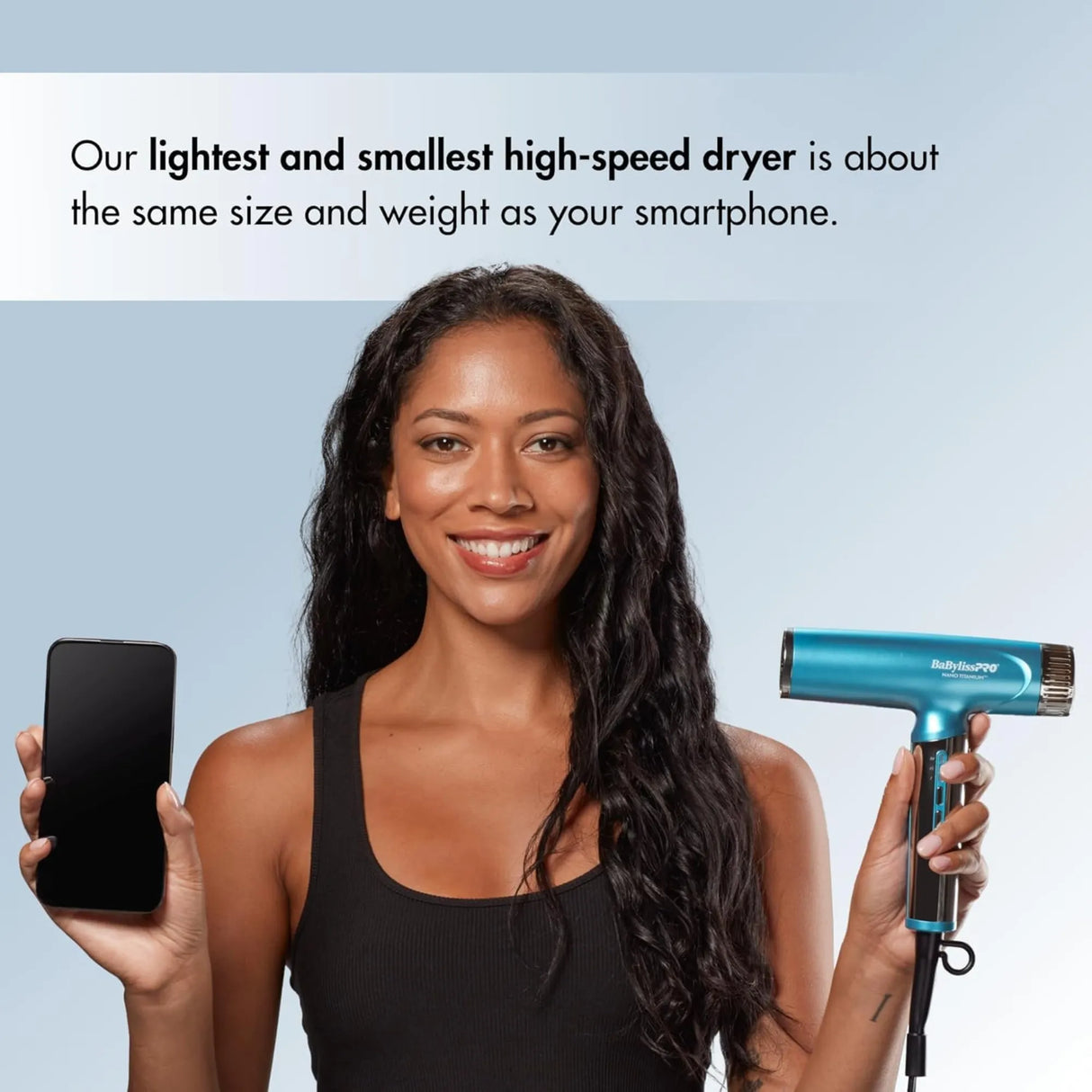 High-Speed Nano Titanium Light Dual Voltage Hairdryer - Matte Black-BabylissPro