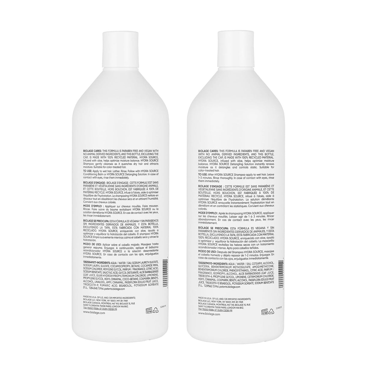 HydraSource Shampoo + Conditioner Duo 1L-Biolage