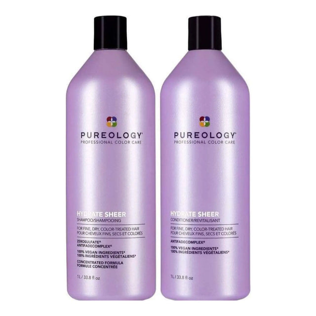 Hydrate Sheer Shampoo + Conditioner 1L Duo-Pureology