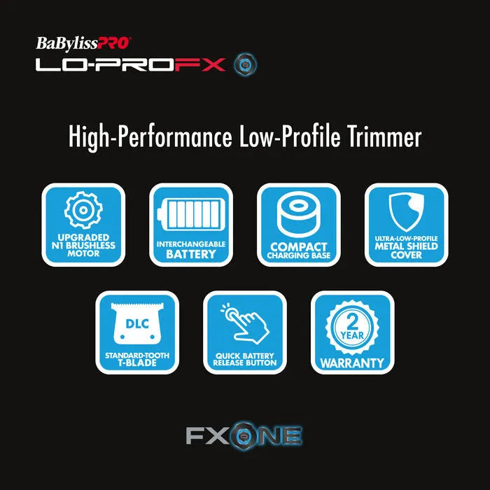 LoPro FX-ONE Trimmer - Black- FX729-BabylissPro