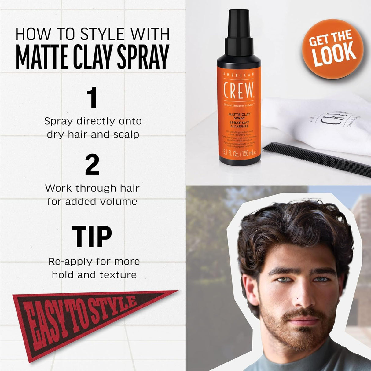 Matte Clay Spray-American Crew