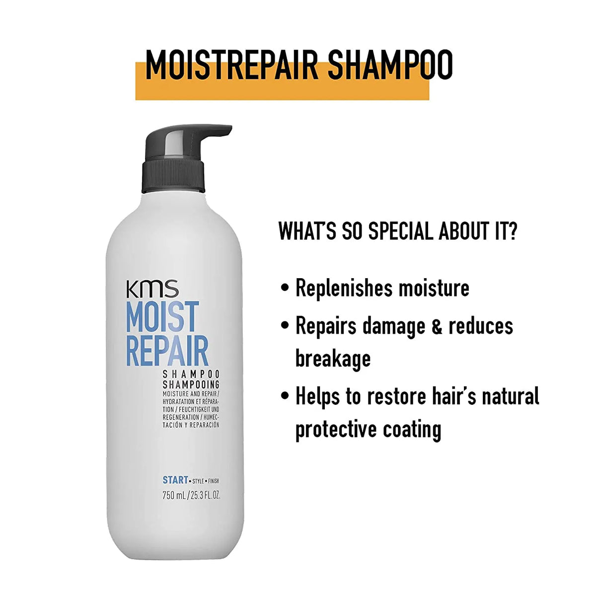 Moistrepair Shampoo + Conditioner 750ML Duo-KMS