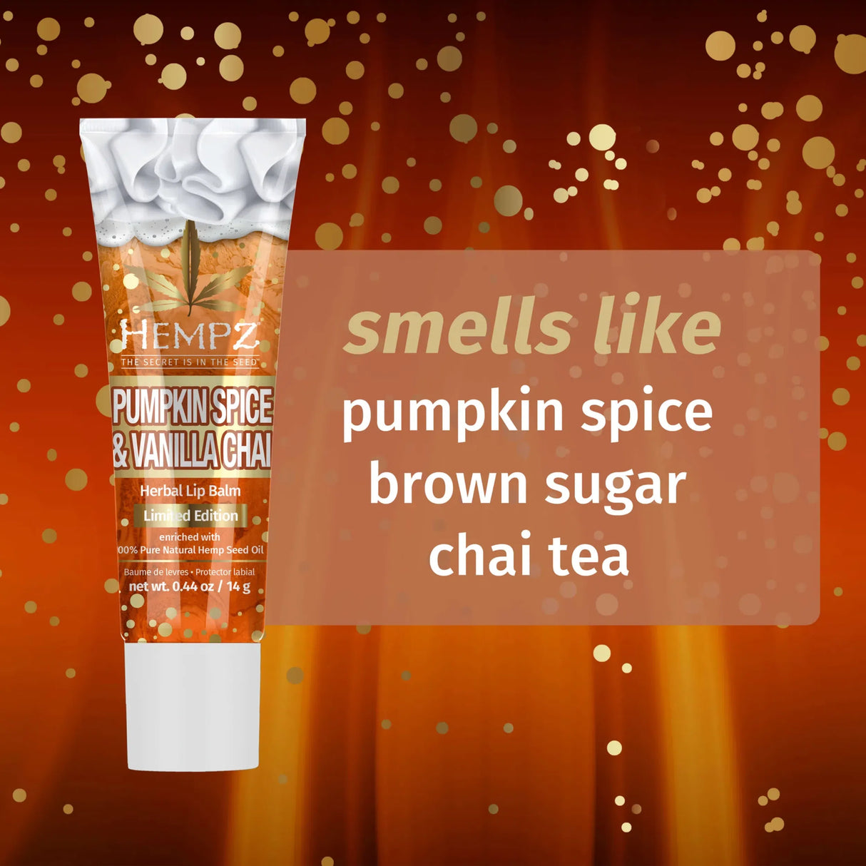 Pumpkin Spice & Vanilla Chai Herbal Lip Balm - Limited Edition-Hempz