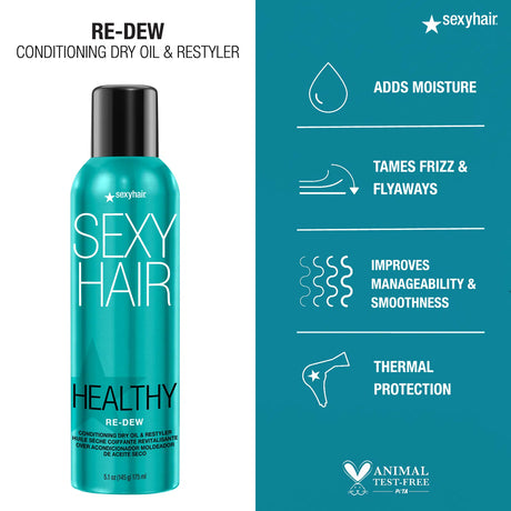 Re-Dew Conditioning Dry Oil & Restyler-Sexy Hair