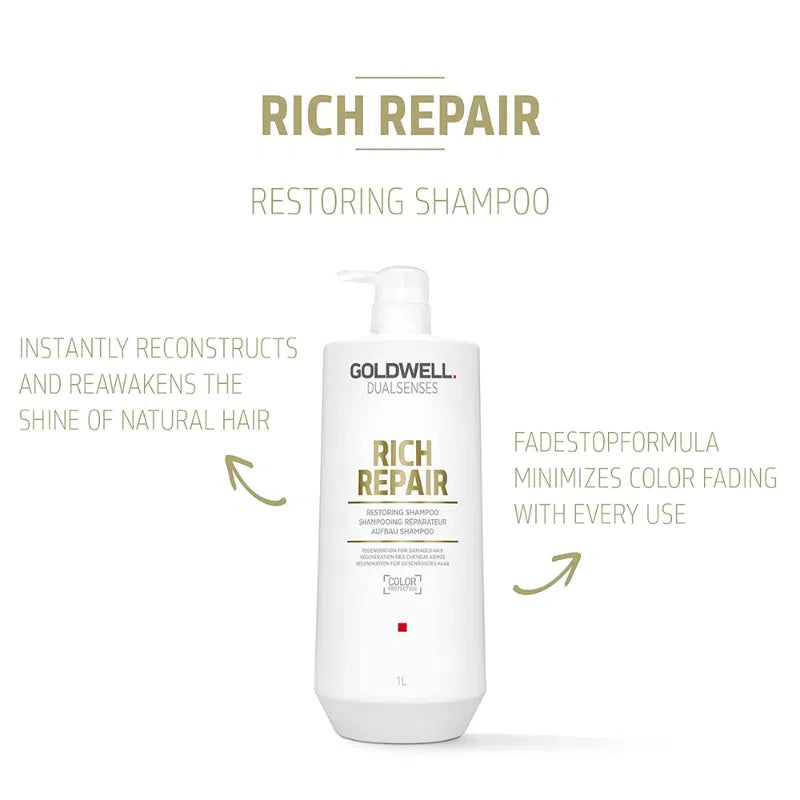 Rich Repair Shampoo + Conditioner 1L Duo-Goldwell