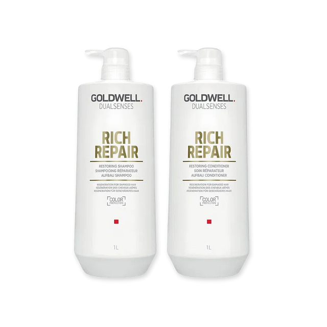 Rich Repair Shampoo + Conditioner 1L Duo-Goldwell
