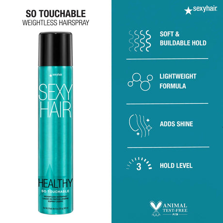 So Touchable Weightless Hairspray-Sexy Hair