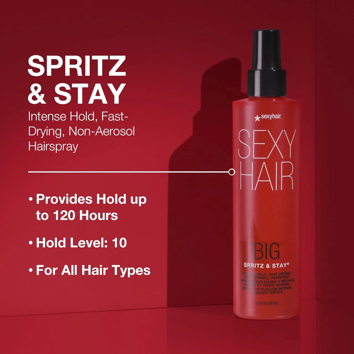 Spritz & Stay Intense Hold, Fast Drying, Non-Aerosol Hairspray-Sexy Hair