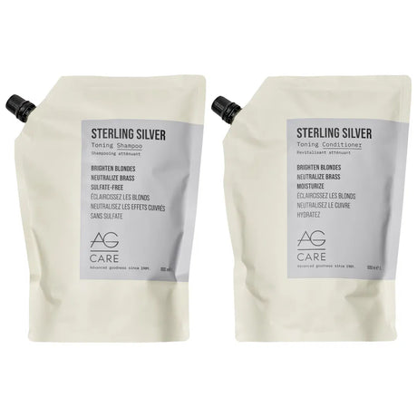 Sterling Silver Toning Shampoo + Conditioner 1L Duo-AG Care