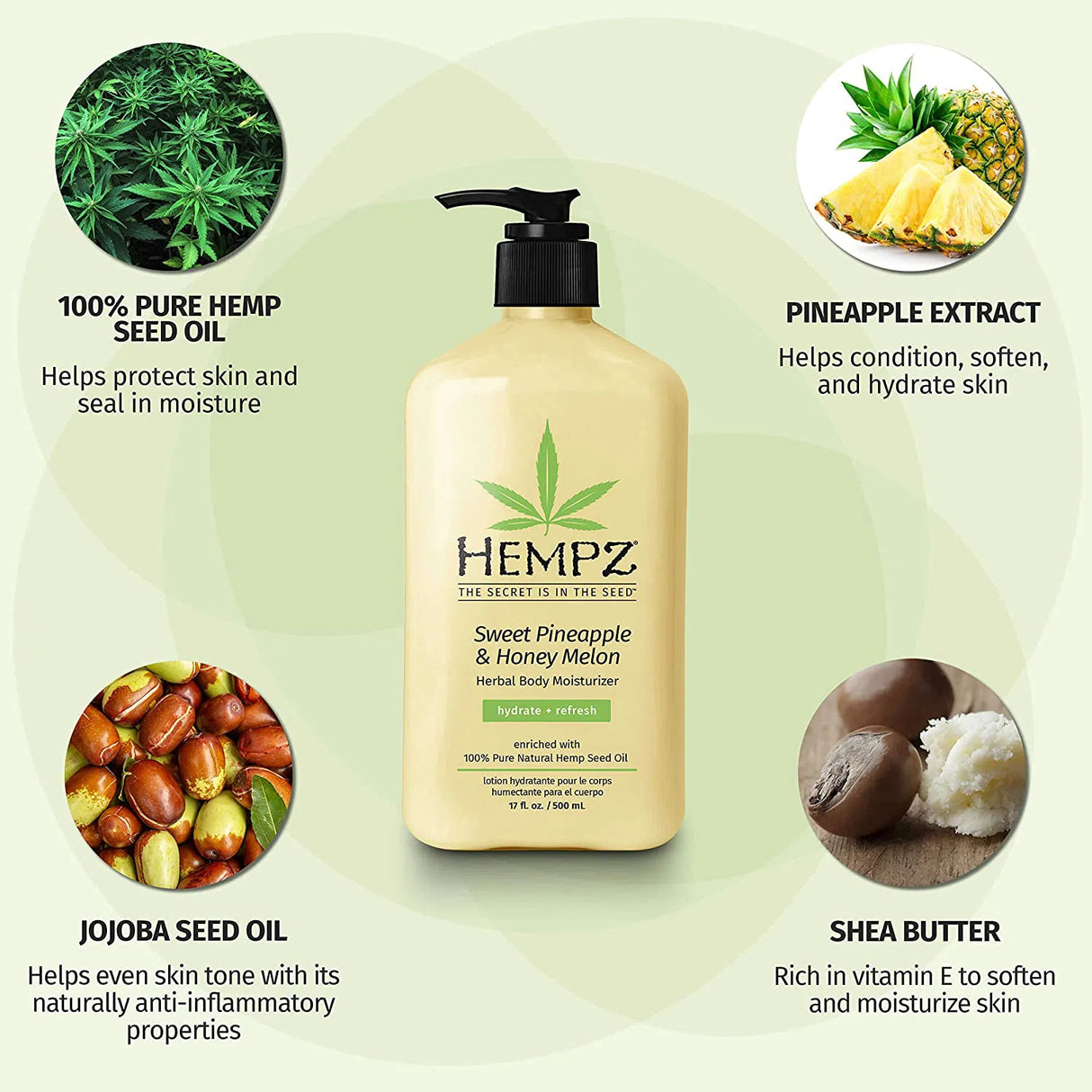 HEMPZ Sweet Pineapple & Honey Melon Herbal Body Moisturizer HEMPZ Sweet Pineapple & Honey Melon Herbal Body Moisturizer