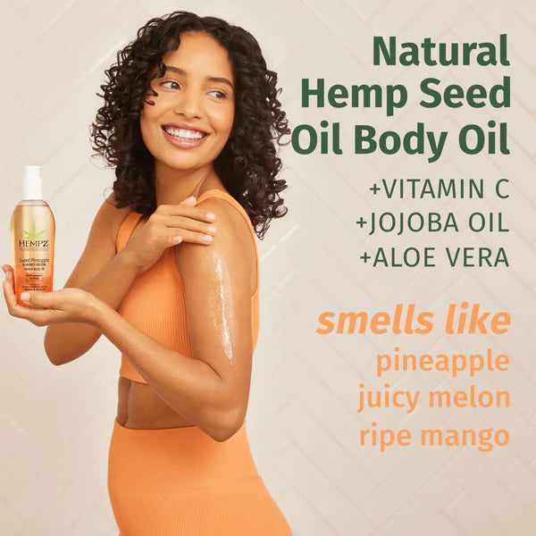 Sweet Pineapple & Honey Melon Herbal Body Oil-Hempz