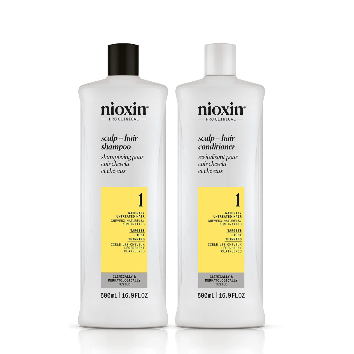 System 1 Scalp + Hair Shampoo + Conditioner 1L Duo-Nioxin