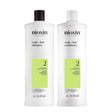 System 2 Scalp + Hair Shampoo + Conditioner 1L Duo-Nioxin